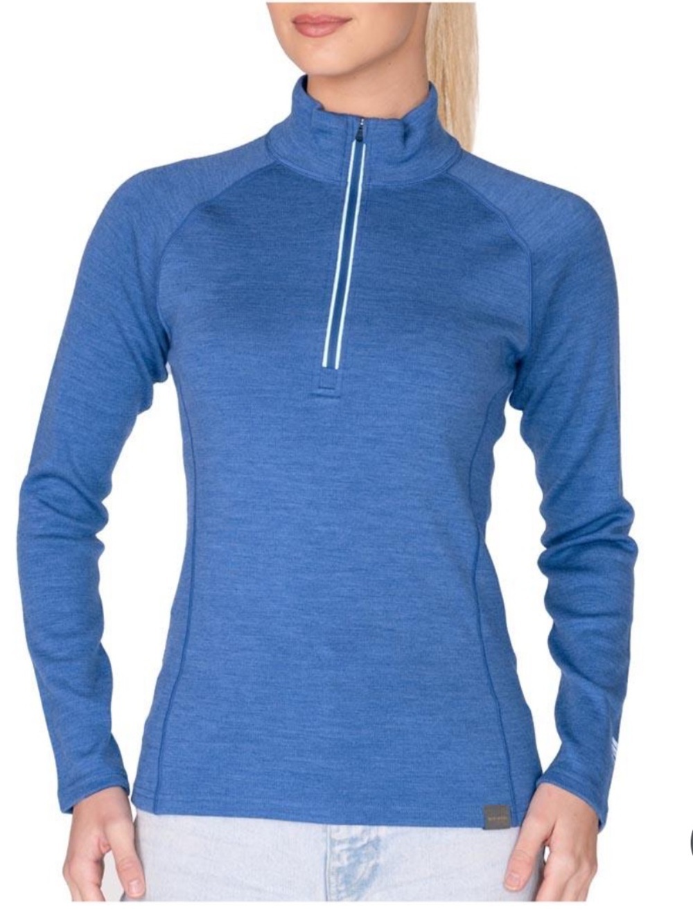 Meriwool Sweater women’s medium 400 Fine Merino Wool Base Layer 1/2 Zip Pullover